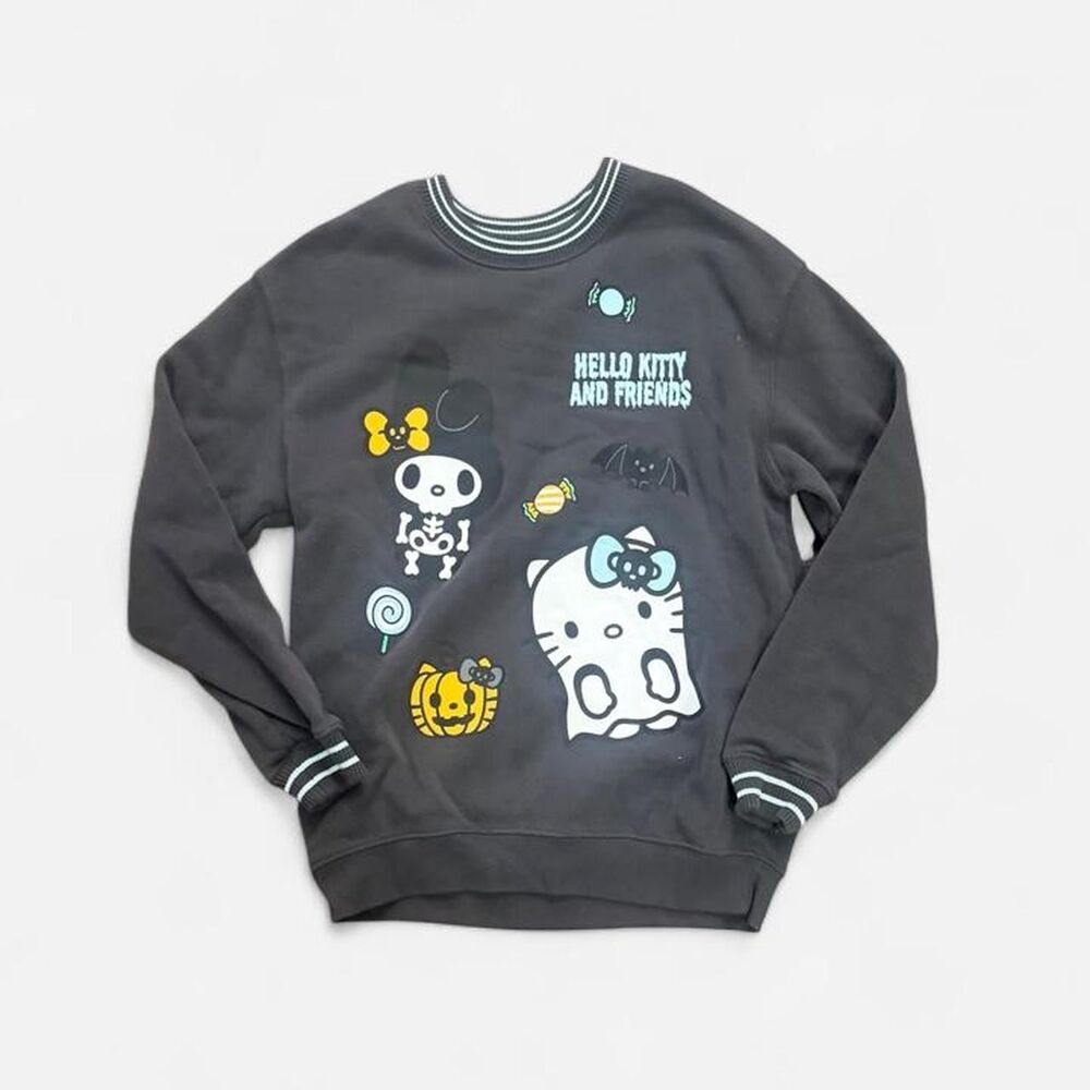 Sanrio Women's Grey and Black Sweatshirt